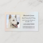 Pastel Professional Animal Healer Foto Visitekaartje (Achterkant)