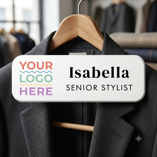 Pastel Professioneel Modern Serif Schoon Naamplaatje
