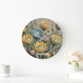 Pastel Protea Droom: Elegante Bloemen Grote Klok (Huis)