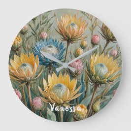 Pastel Protea Droom: Elegante Bloemen Grote Klok