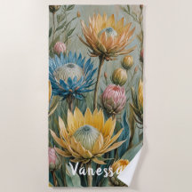 Pastel Protea Droom: Elegante Bloemen