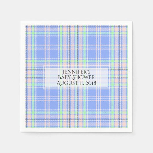 Pastel Pset Baby shower Paper Napkins Servet (Voorkant)