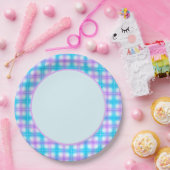 Pastel Pset Pink en Blue Paper Bord (Feest)