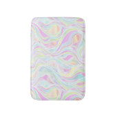 Pastel Psychedelic Glas in lood Abstract Badmat (Voorkant Verticaal)