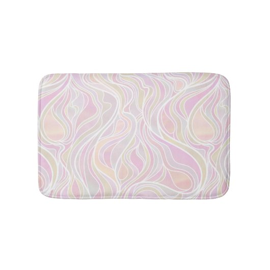 Pastel Psychedelic Glas in lood Abstract Badmat (Voorkant)