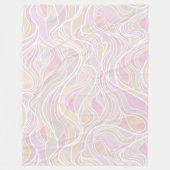 Pastel Psychedelic Glas in lood Abstract Fleece Deken (Voorkant)