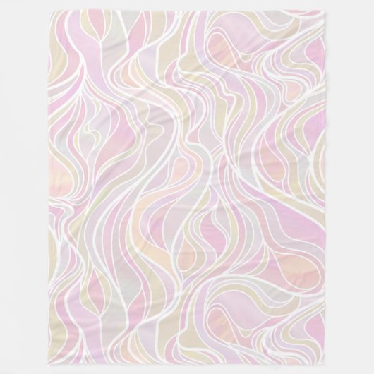 Pastel Psychedelic Glas in lood Abstract Fleece Deken (Voorkant)