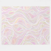 Pastel Psychedelic Glas in lood Abstract Fleece Deken (Voorkant (Horizontaal))