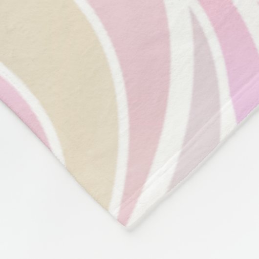 Pastel Psychedelic Glas in lood Abstract Fleece Deken (Hoek)