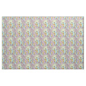 pastel psychedelic op roze stof (Yard (91,4 cm))
