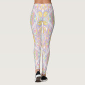 Pastel Psychedelic Pattern | Groovy Liquid Marble  Leggings (Achterkant)