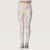 Pastel Psychedelic Pattern | Groovy Liquid Marble  Leggings (Voorkant)