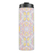 Pastel Psychedelic Pattern | Groovy Liquid Marble Thermosbeker (Voorkant)