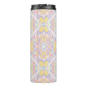 Pastel Psychedelic Pattern | Groovy Liquid Marble Thermosbeker (Achterkant)