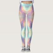 Pastel Psychedelic Pattern | Iridescent Nebula Leggings (Voorkant)