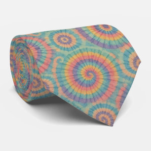 Pastel psychedelische tie-dye patroon stropdas