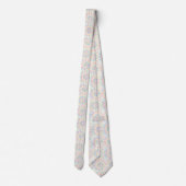 Pastel psychedelische tie-dye patroon stropdas (Achterkant)