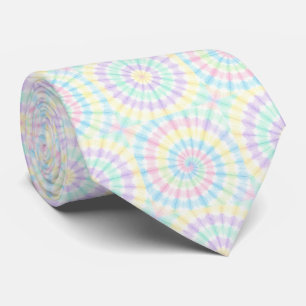 Pastel psychedelische tie-dye patroon stropdas