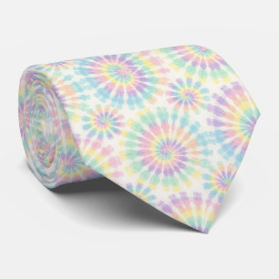 Pastel psychedelische tie-dye patroon stropdas
