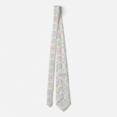 Pastel psychedelische tie-dye patroon stropdas (Achterkant)