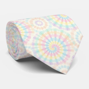 Pastel psychedelische tie-dye patroon stropdas
