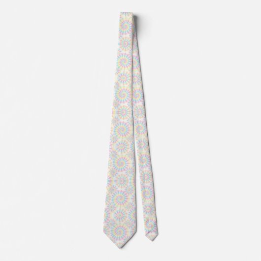 Pastel psychedelische tie-dye patroon stropdas (Voorkant)
