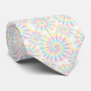 Pastel psychedelische tie-dye patroon stropdas
