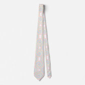 Pastel psychedelische tie-dye patroon stropdas (Voorkant)