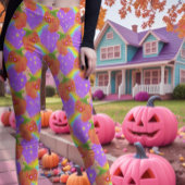 Pastel Puking Pumpkins lila Leggings