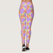 Pastel Puking Pumpkins lila Leggings (Achterkant)