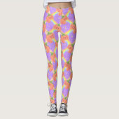 Pastel Puking Pumpkins lila Leggings (Voorkant)