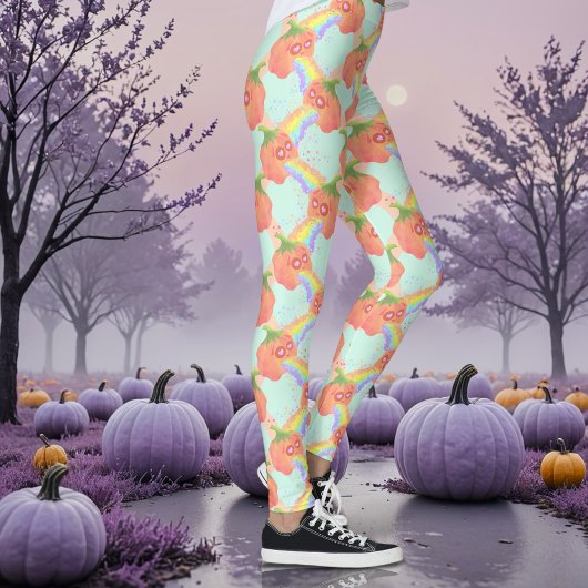 Pastel Puking Pumpkins sky Leggings