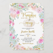 Pastel Pumpkin-Baby shower Kaart (Voorkant / Achterkant)