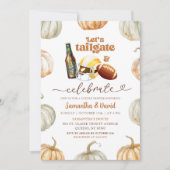 Pastel Pumpkin Bier en Footballs Koppels Douche Kaart (Voorkant)