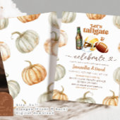 Pastel Pumpkin Bier en Footballs Koppels Douche Kaart