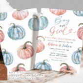 Pastel Pumpkin Boy of Girl Herfst Gender Reveal Kaart