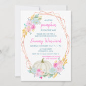 Pastel Pumpkin Confetti Baby shower Kaart (Voorkant)