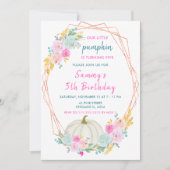 Pastel Pumpkin Confetti verjaardagsfeestje Kaart (Voorkant)