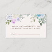 Pastel Pumpkin Floral Diaper Raffle Kaarten (Achterkant)