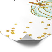 Pastel Pumpkin Gender onthullen WelkomstPoster Poster (Hoek)