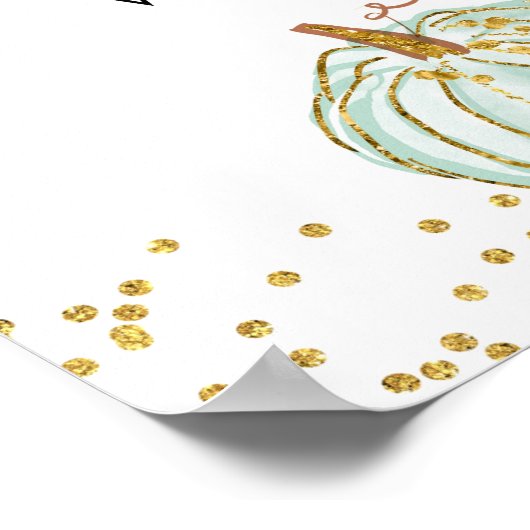 Pastel Pumpkin Gender onthullen WelkomstPoster Poster (Hoek)