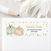 Pastel Pumpkin Gender onthulling Etiket (Insitu)