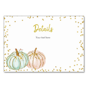 Pastel Pumpkin Geslacht Onthullen Accommodatie Det Kaart