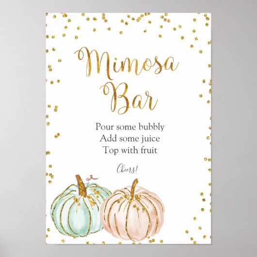 Pastel Pumpkin Mimosa Bar Poster (Voorkant)
