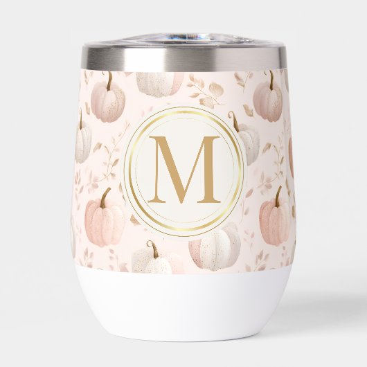 Pastel Pumpkin Monogram – Gepersonaliseerd Initiaa (Voorkant)