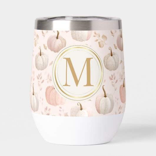 Pastel Pumpkin Monogram – Gepersonaliseerd Initiaa (Achterkant)