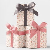 Pastel Pumpkin Monogram – Gepersonaliseerd Initiaa Cadeaupapier