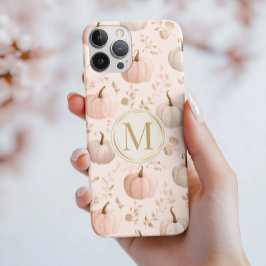 Pastel Pumpkin Monogram – Gepersonaliseerd Initiaa iPhone 15 Pro Max Hoesje