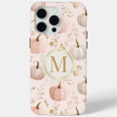 Pastel Pumpkin Monogram – Gepersonaliseerd Initiaa Case-Mate iPhone Case (Achterkant)
