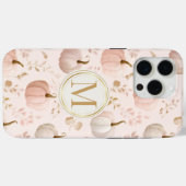 Pastel Pumpkin Monogram – Gepersonaliseerd Initiaa Case-Mate iPhone Case (Achterkant (horizontaal))